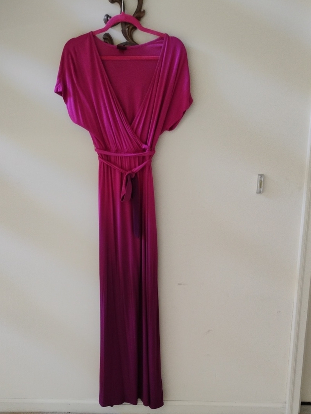 Merona Magenta Wrap-Style Maxi Dress